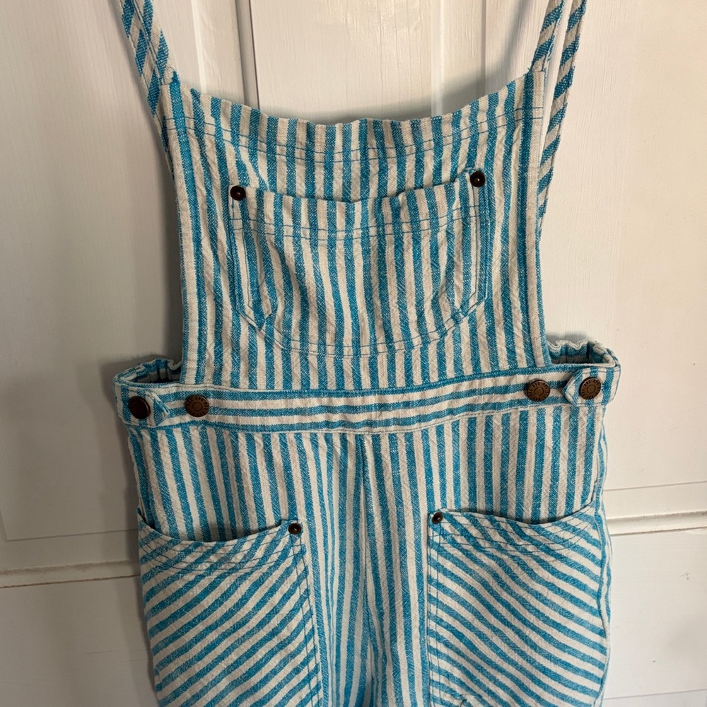 Urban Outfitters Blue and White Striped Jumpsuit Overalls - Picture 5 of 8